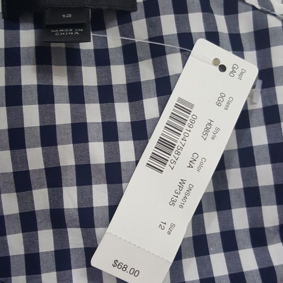 ⛔sold⛔J Crew Gingham One Shoulder Ruffle Blouse - Picture 5 of 7